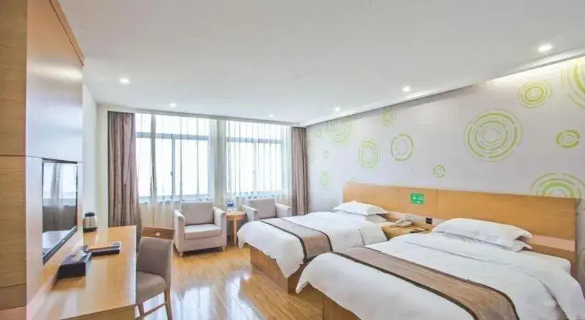 Bed in GreenTree Inn Tongxiang Chongfuzhen World Fur Center Branch Bed in GreenTree Inn Tongxiang Chongfuzhen World Fur Center Branch