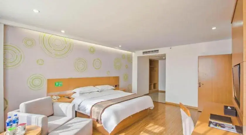 Bed in GreenTree Inn Tongxiang Chongfuzhen World Fur Center Branch Bed in GreenTree Inn Tongxiang Chongfuzhen World Fur Center Branch