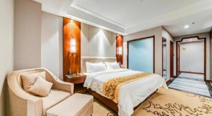 Bed in GreenTree Eastern Hotel Handan Daming Bus Station