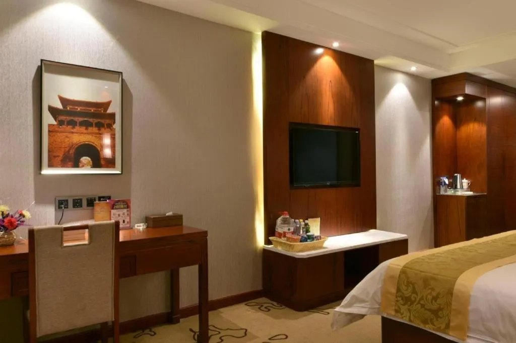 Bed in GreenTree Eastern Hotel Handan Daming Bus Station