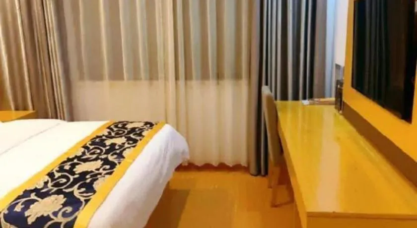 Bed in GreenTree Inn Shanghai Fengxian District Xiaotang Metro Station