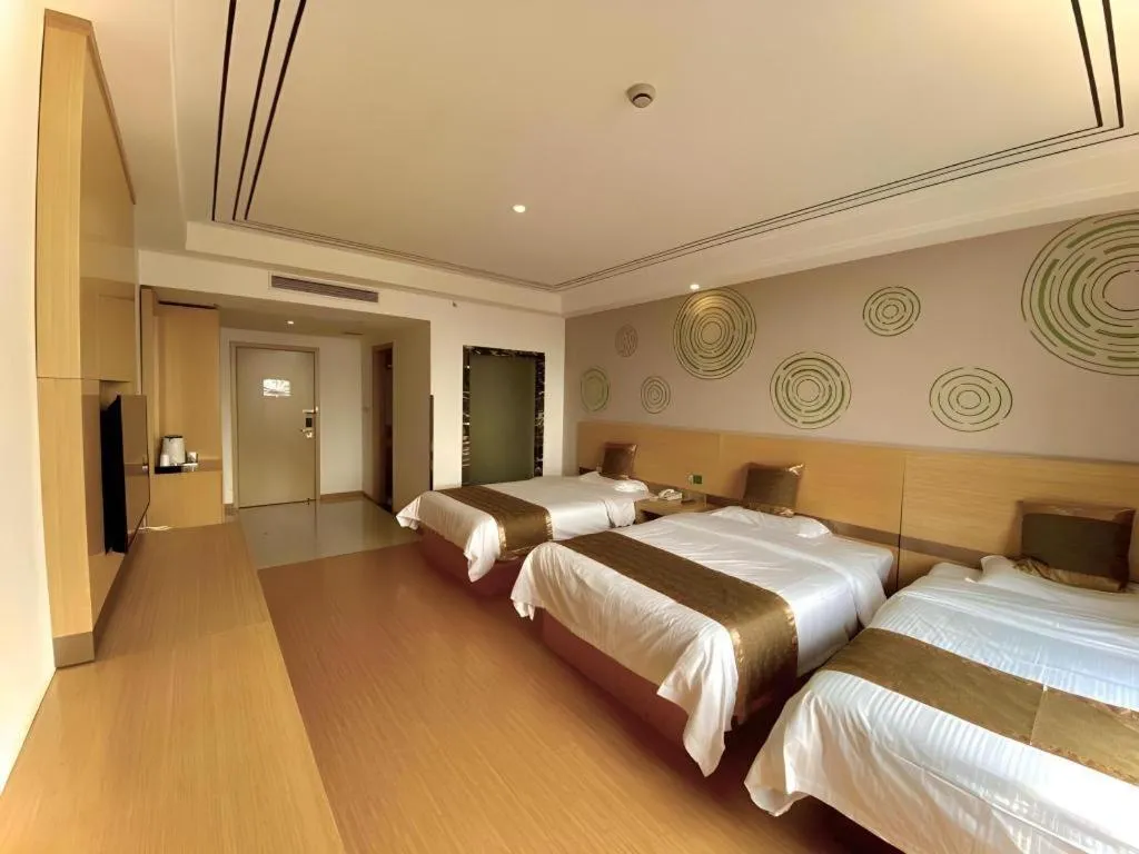 Bed in GreenTree Inn Shanghai Fengxian District Xiaotang Metro Station