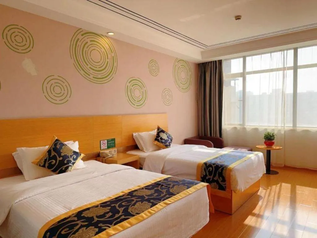 Bed in GreenTree Inn Shanghai Fengxian District Xiaotang Metro Station