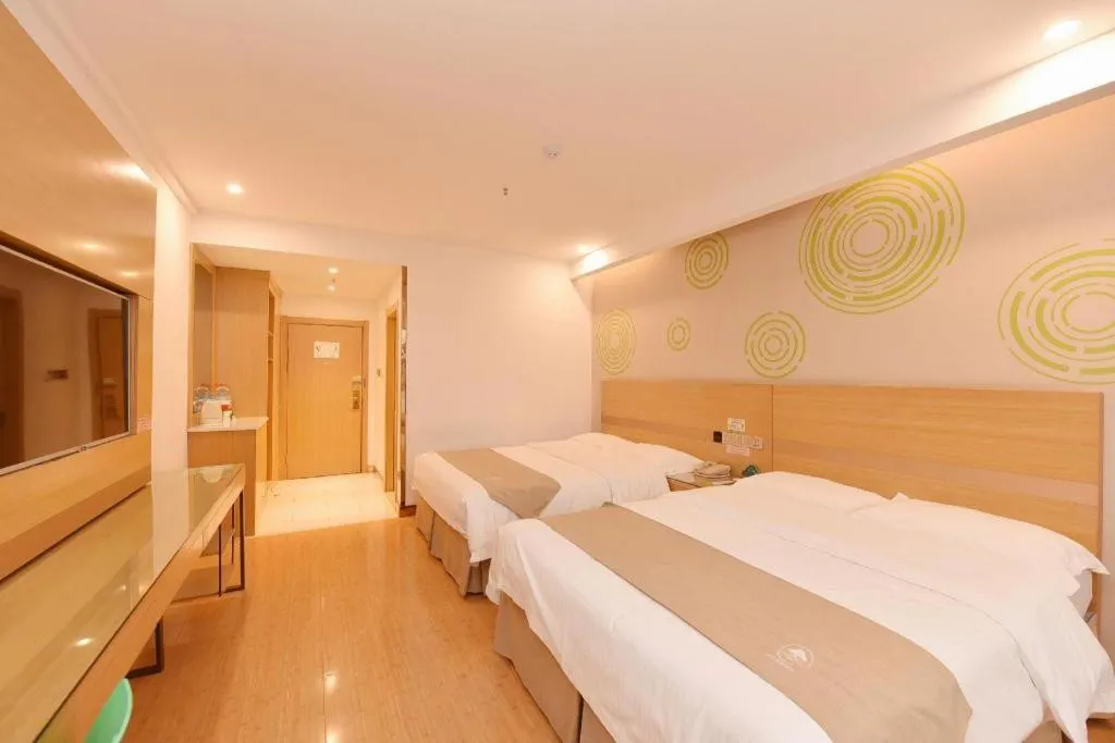 Bed in GreeTree Inn Huainan Jinjialing Road Oriental General Hospital