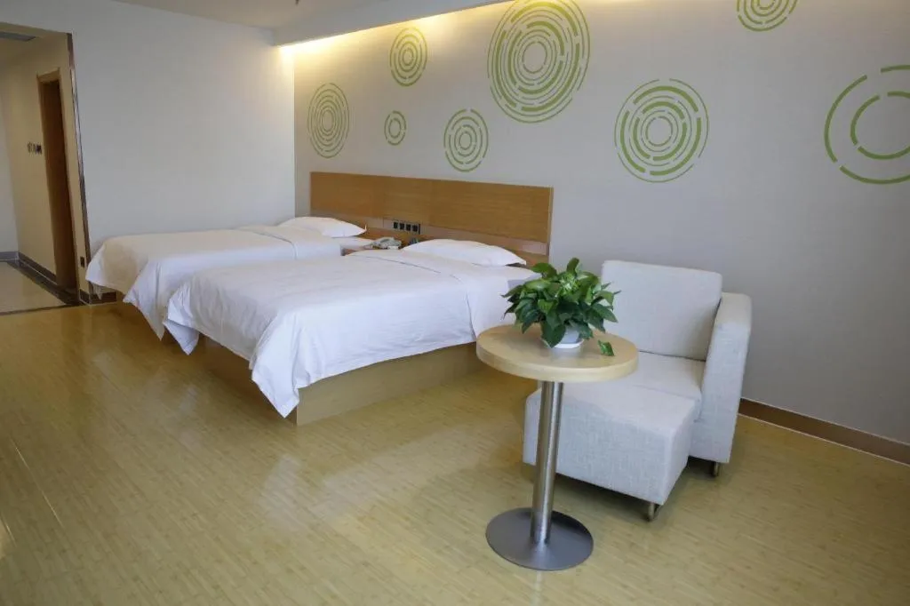 Bed in GreenTree Inn Ordos Kangbashi District Ulan Mulun Street Branch