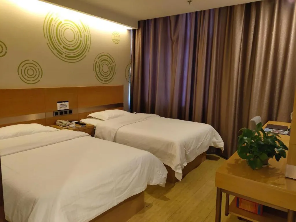 Bed in GreenTree Inn Ordos Kangbashi District Ulan Mulun Street Branch