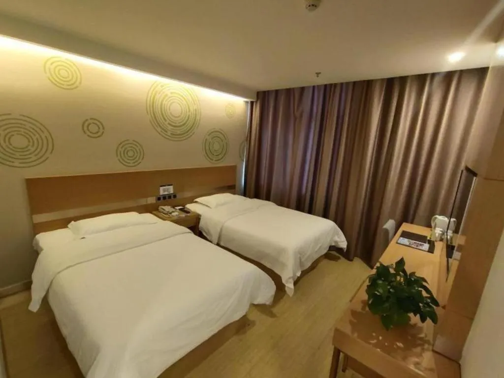 Bed in GreenTree Inn Ordos Kangbashi District Ulan Mulun Street Branch