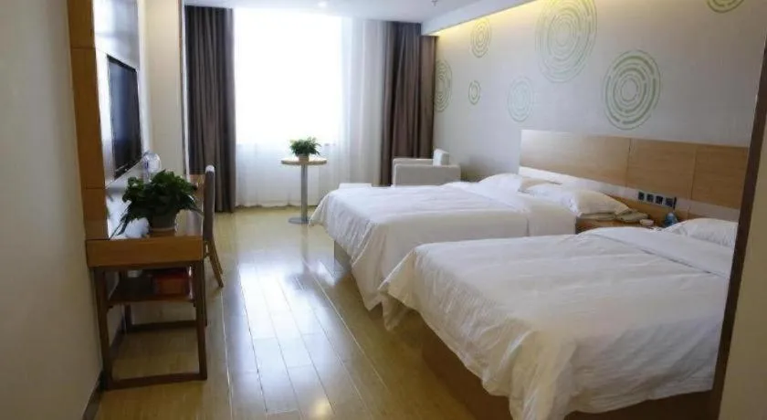 Bed in GreenTree Inn Ordos Kangbashi District Ulan Mulun Street Branch