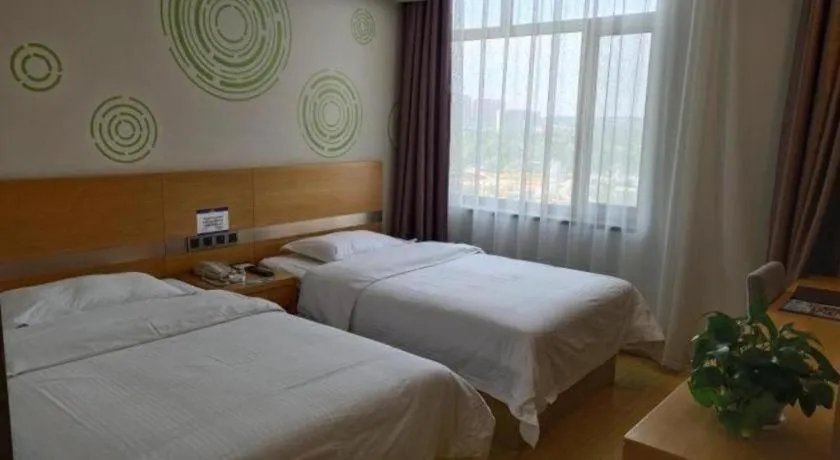 Bed in GreenTree Inn Ordos Kangbashi District Ulan Mulun Street Branch