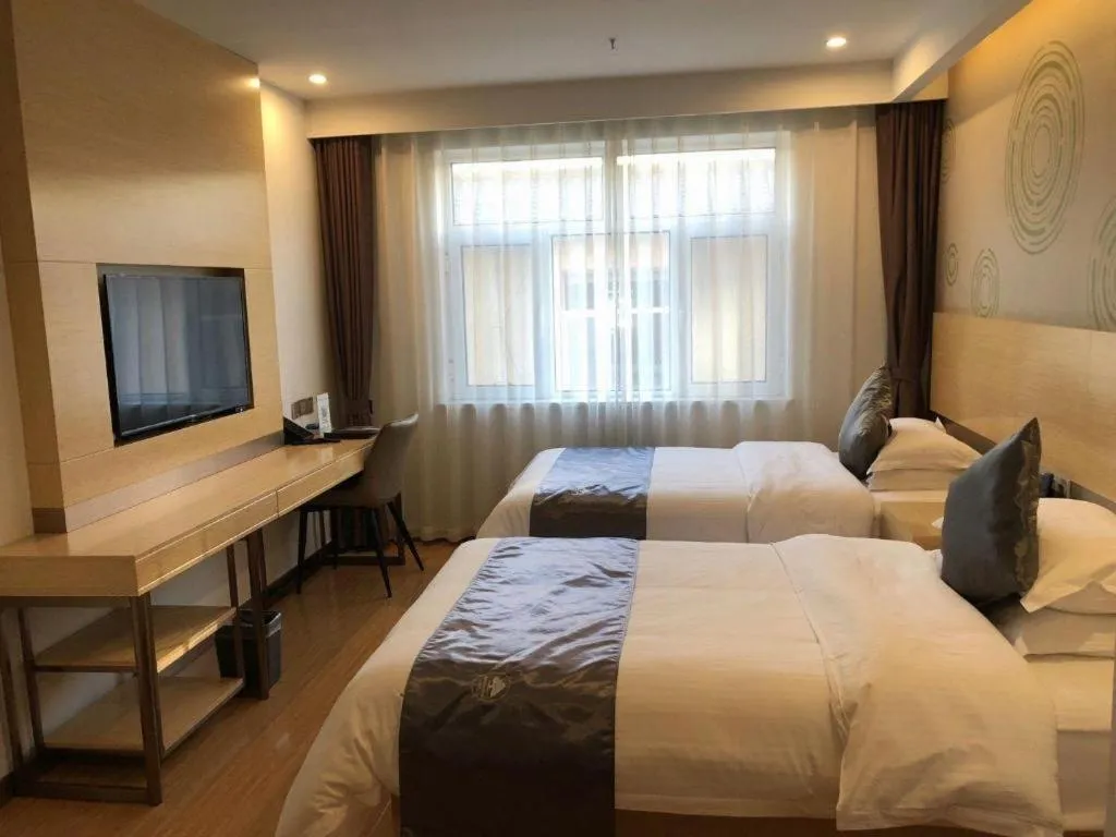 Bed in GreenTree Inn Chengde Shuangyu District Shuangtashan