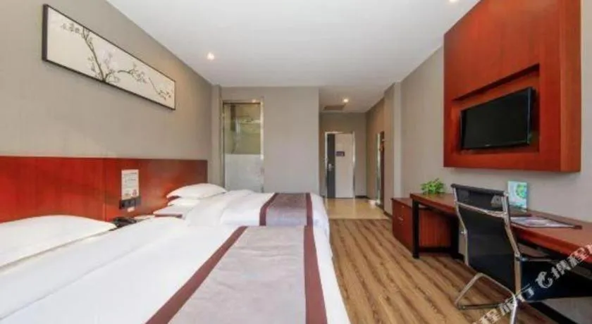 Bed in GreenTree Alliance Ningbo South Train Station Shunde Road Hotel