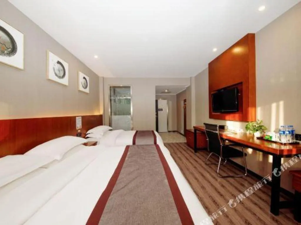 Bed in GreenTree Alliance Ningbo South Train Station Shunde Road Hotel