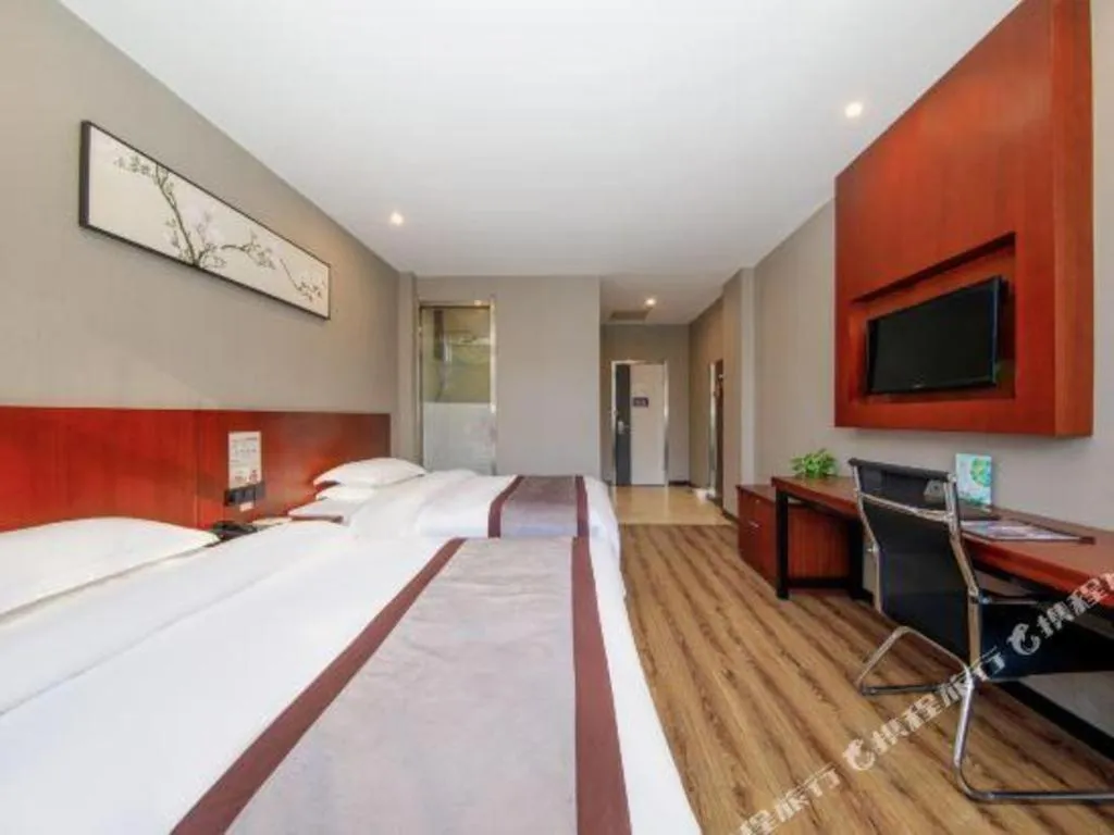 Bed in GreenTree Alliance Ningbo South Train Station Shunde Road Hotel