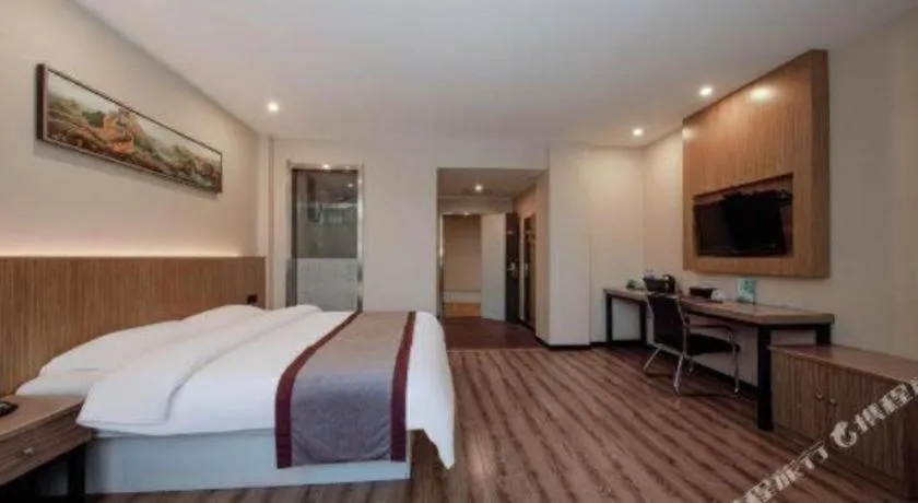 Bed in GreenTree Alliance Ningbo South Train Station Shunde Road Hotel