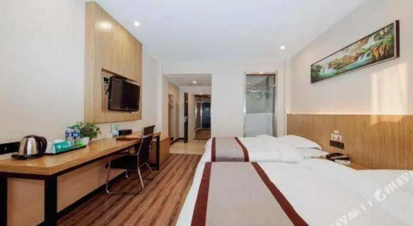 Bed in GreenTree Alliance Ningbo South Train Station Shunde Road Hotel