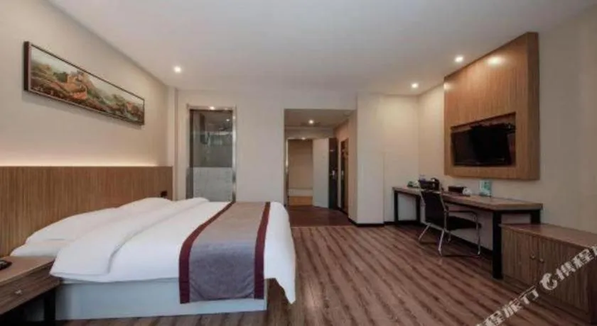 Bed in GreenTree Alliance Ningbo South Train Station Shunde Road Hotel