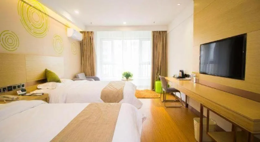 Bed in GreenTree Inn Weifang Kuiwen District Beiwang Jiale