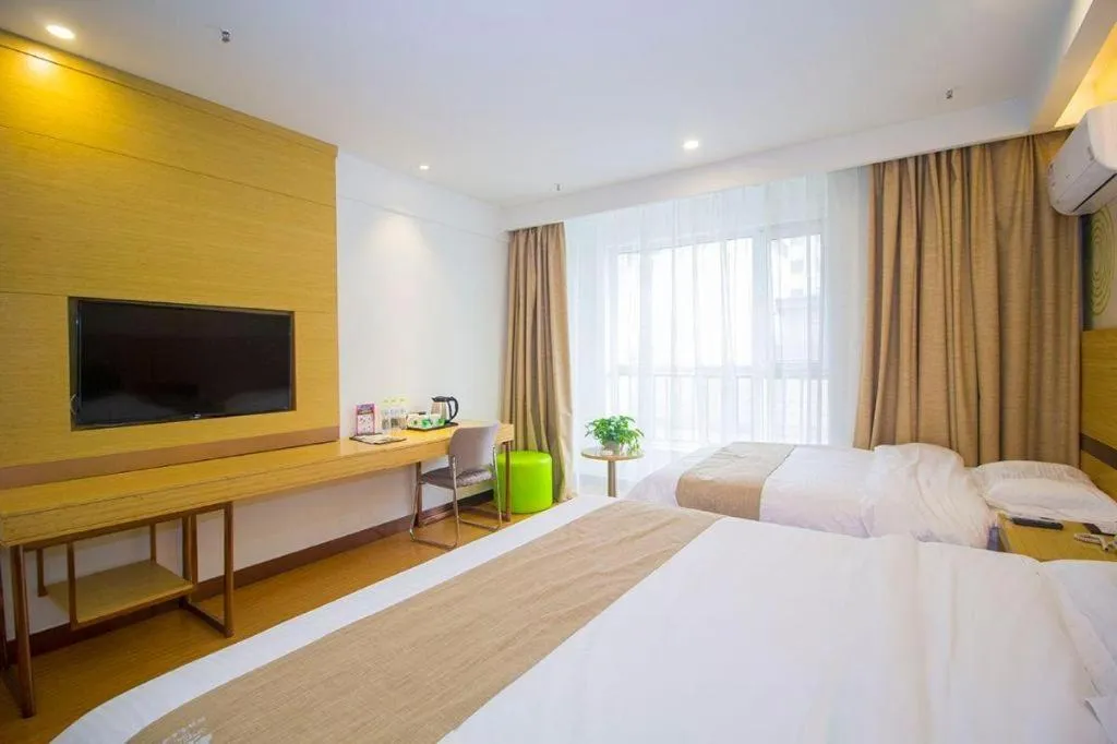 Bed in GreenTree Inn Weifang Kuiwen District Beiwang Jiale