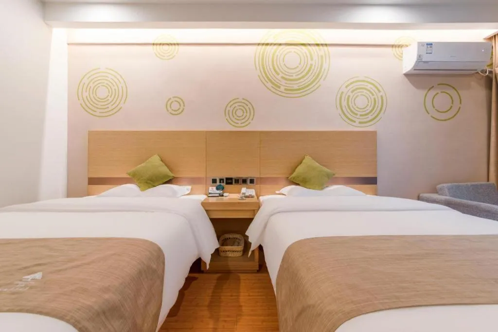 Bed in GreenTree Inn Weifang Kuiwen District Beiwang Jiale