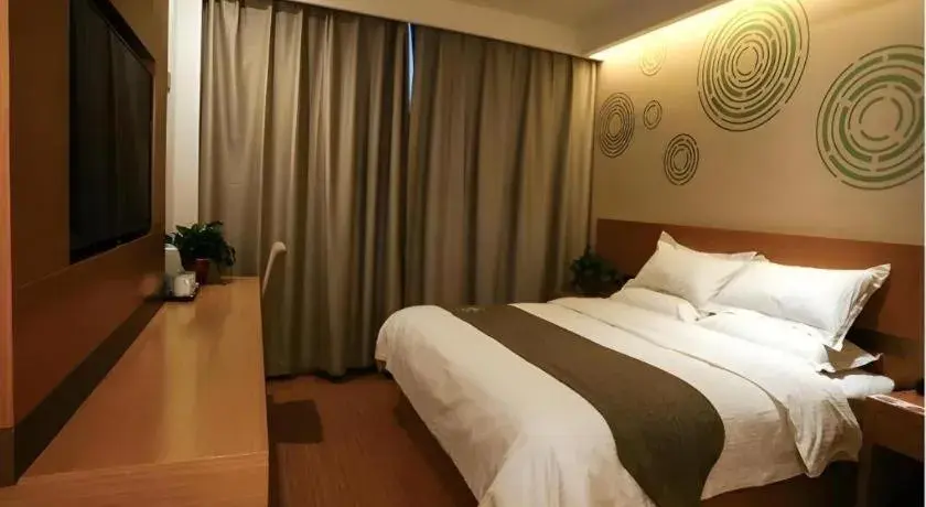 Bed in GreenTree Inn Shangqiu Ningling County Bus Station Bed in GreenTree Inn Shangqiu Ningling County Bus Station