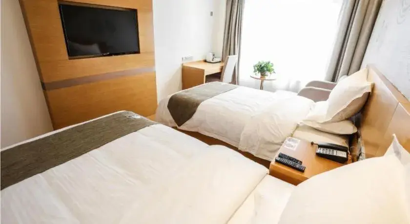 Bed in GreenTree Inn Shangqiu Ningling County Bus Station Bed in GreenTree Inn Shangqiu Ningling County Bus Station