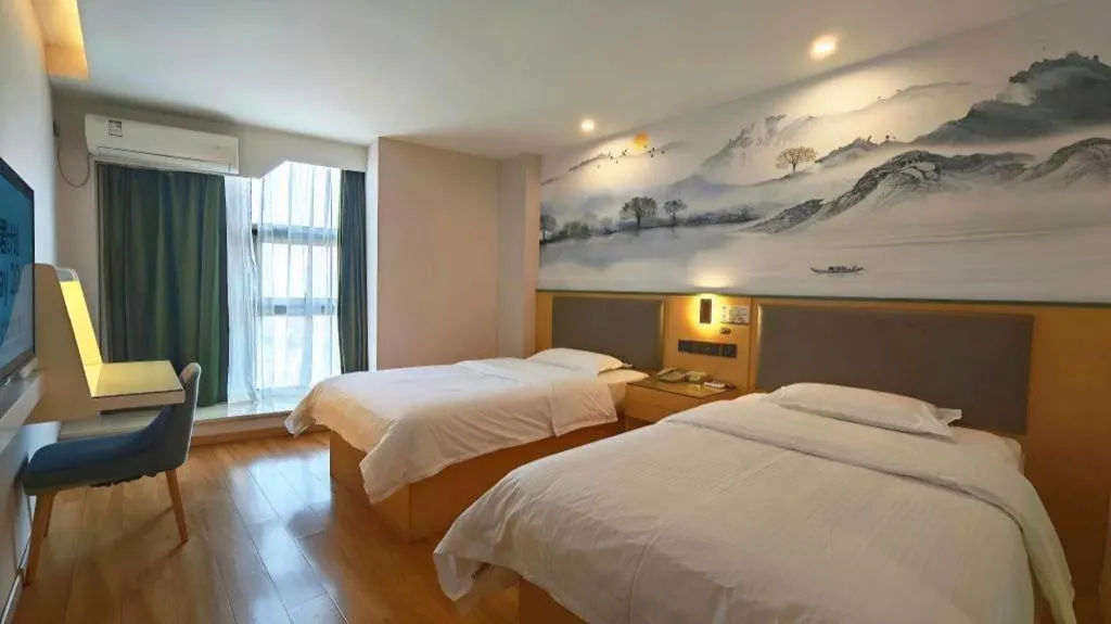 Bed in Vatica Hefei Feidong County Yuzhou Central Square Hotel
