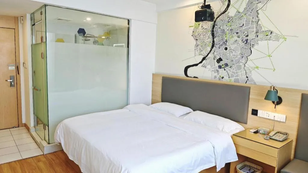 Bed in Vatica Hefei Feidong County Yuzhou Central Square Hotel