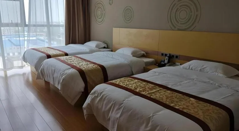 Bed in GreenTree Inn Huanggang City Wuxue City Kanjiang Avenue