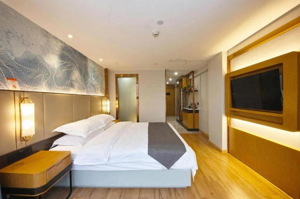 Bed in GreenTree Eastern Hotel Huai'an Bus Station Zhou Enlai Memorial