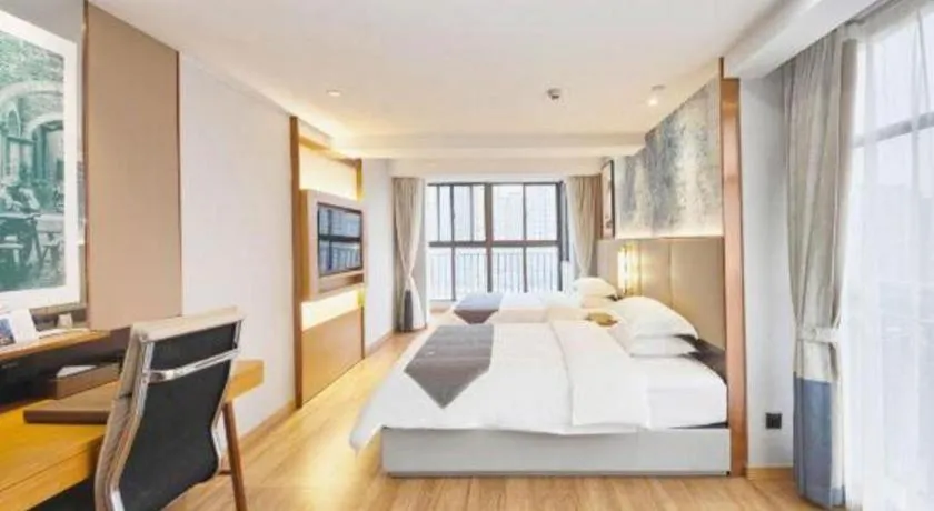 Bed in GreenTree Eastern Hotel Huai'an Bus Station Zhou Enlai Memorial