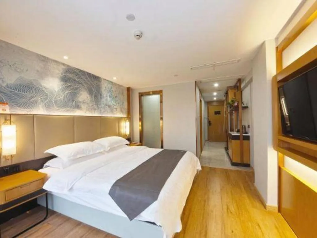 Bed in GreenTree Eastern Hotel Huai'an Bus Station Zhou Enlai Memorial