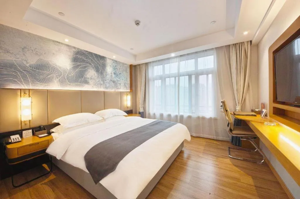 Bed in GreenTree Eastern Hotel Huai'an Bus Station Zhou Enlai Memorial