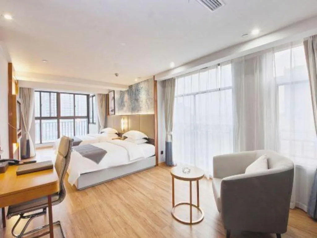 Bed in GreenTree Eastern Hotel Huai'an Bus Station Zhou Enlai Memorial