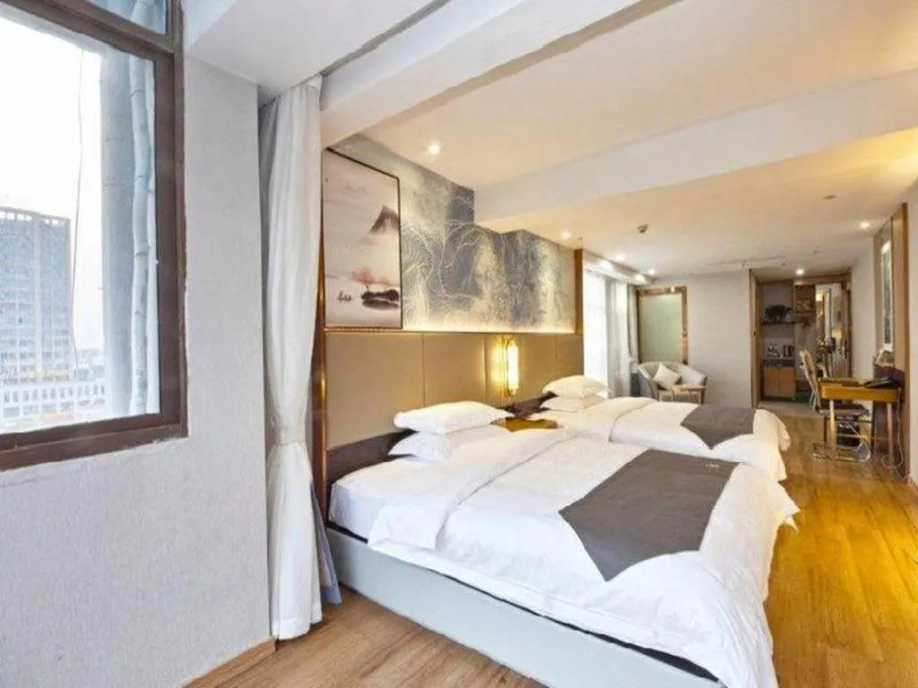 Bed in GreenTree Eastern Hotel Huai'an Bus Station Zhou Enlai Memorial