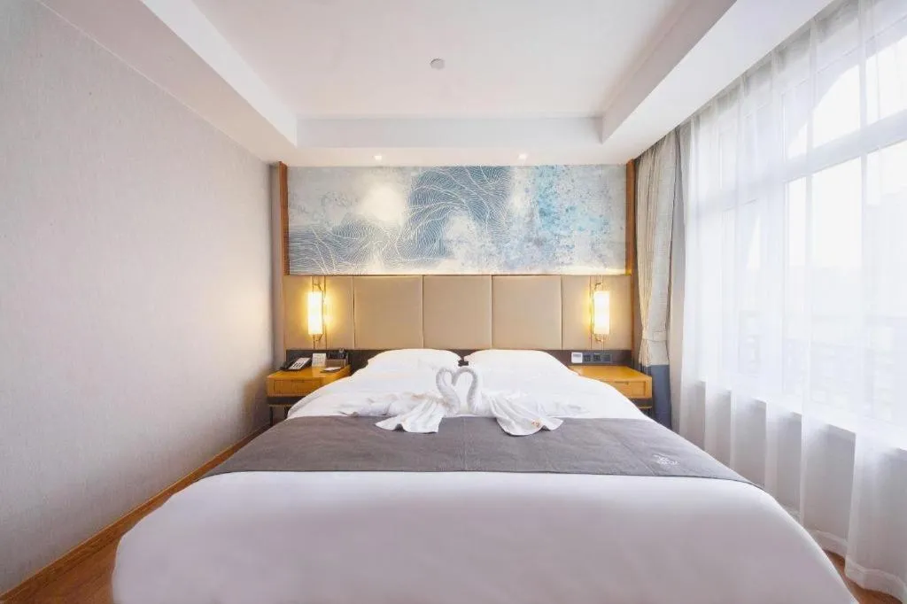 Bed in GreenTree Eastern Hotel Huai'an Bus Station Zhou Enlai Memorial