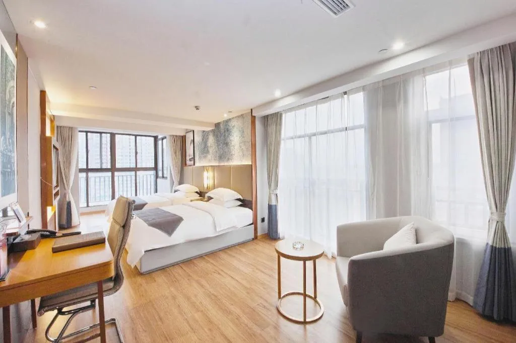 Bed in GreenTree Eastern Hotel Huai'an Bus Station Zhou Enlai Memorial