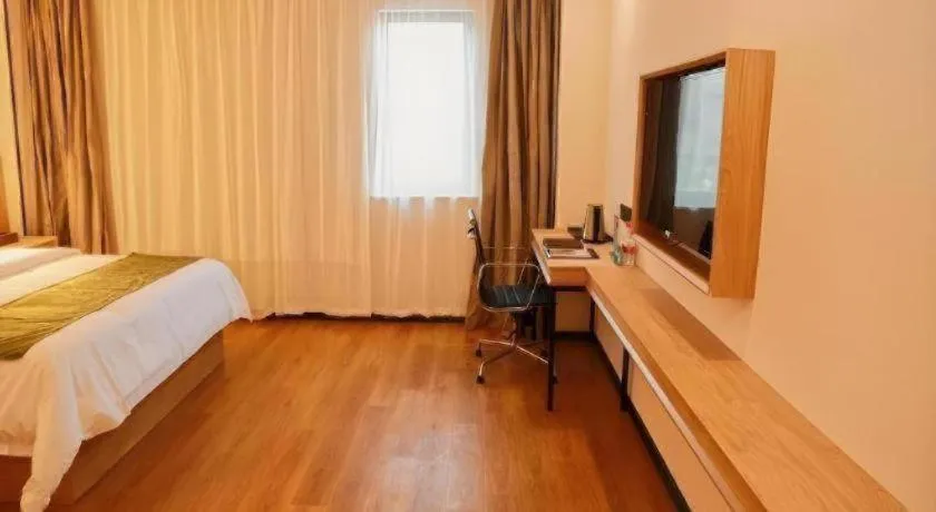 Bed in GreenTree Inn Nanjing Baijiahu