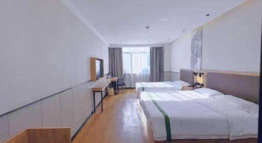 Bed in GreenTree Inn Nanjing Baijiahu Bed in GreenTree Inn Nanjing Baijiahu