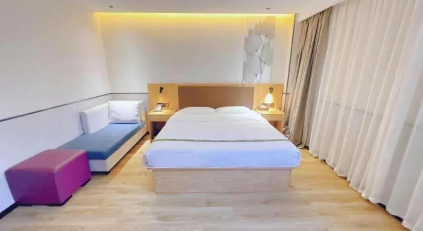 Bed in GreenTree Inn Nanjing Baijiahu Bed in GreenTree Inn Nanjing Baijiahu