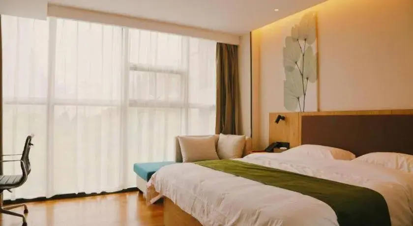 Bed in GreenTree Inn Nanjing Baijiahu Bed in GreenTree Inn Nanjing Baijiahu