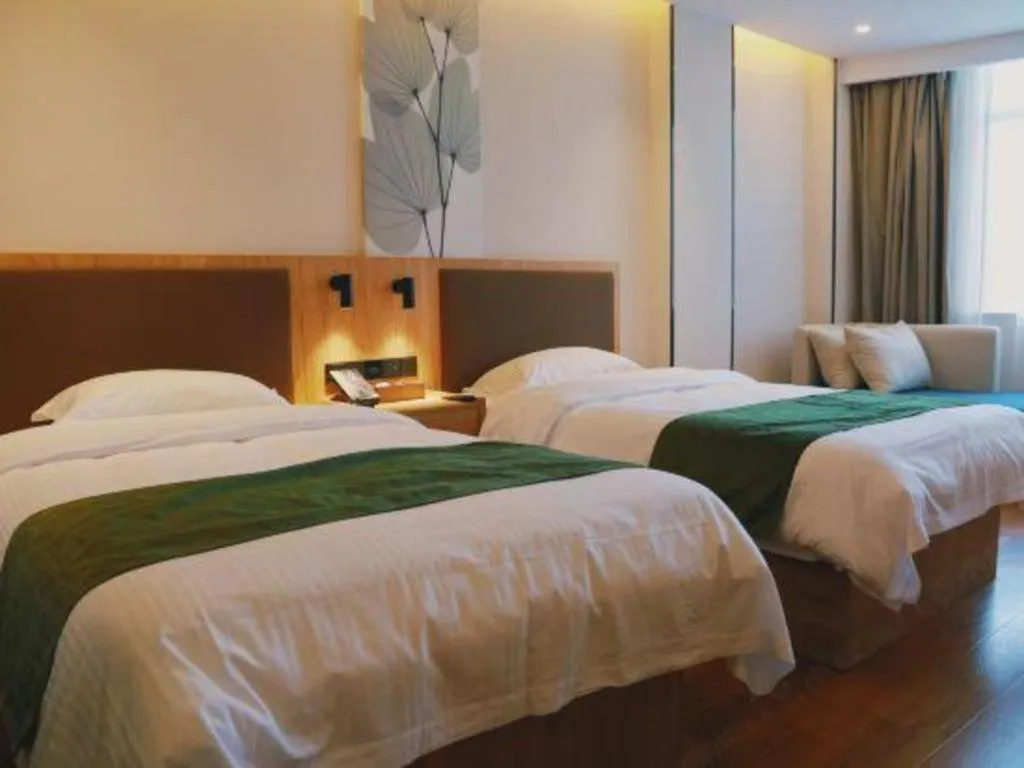 Bed in GreenTree Inn Nanjing Baijiahu