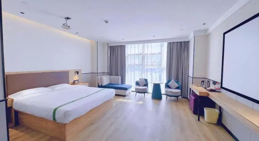 Bed in GreenTree Inn Nanjing Baijiahu Bed in GreenTree Inn Nanjing Baijiahu