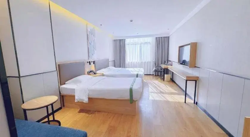 Bed in GreenTree Inn Nanjing Baijiahu Bed in GreenTree Inn Nanjing Baijiahu