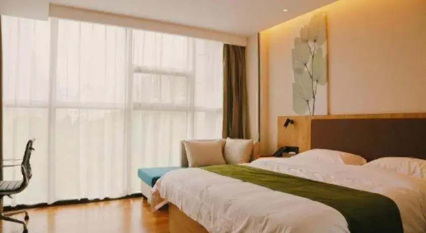 Bed in GreenTree Inn Nanjing Baijiahu Bed in GreenTree Inn Nanjing Baijiahu
