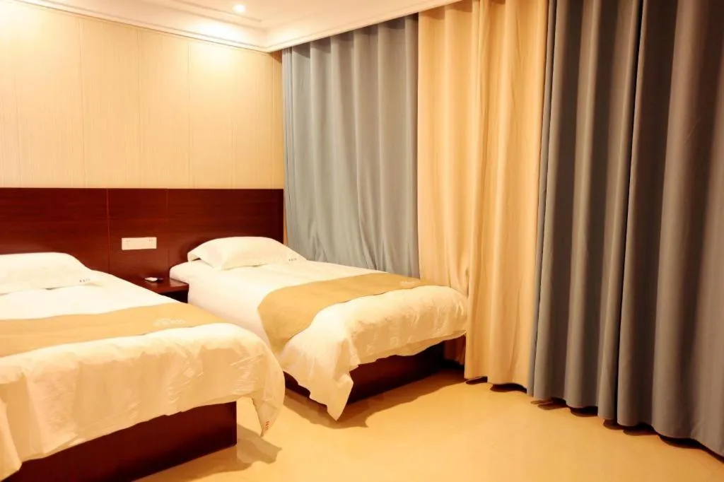 Bed in Shell Zaozhuang Taierzhuang Ancient City East Gate Hotel