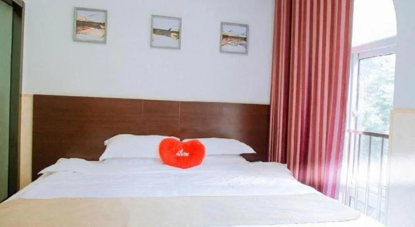 Bed in Shell Zaozhuang Taierzhuang Ancient City East Gate Hotel