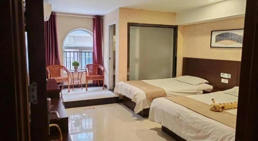 Bed in Shell Zaozhuang Taierzhuang Ancient City East Gate Hotel