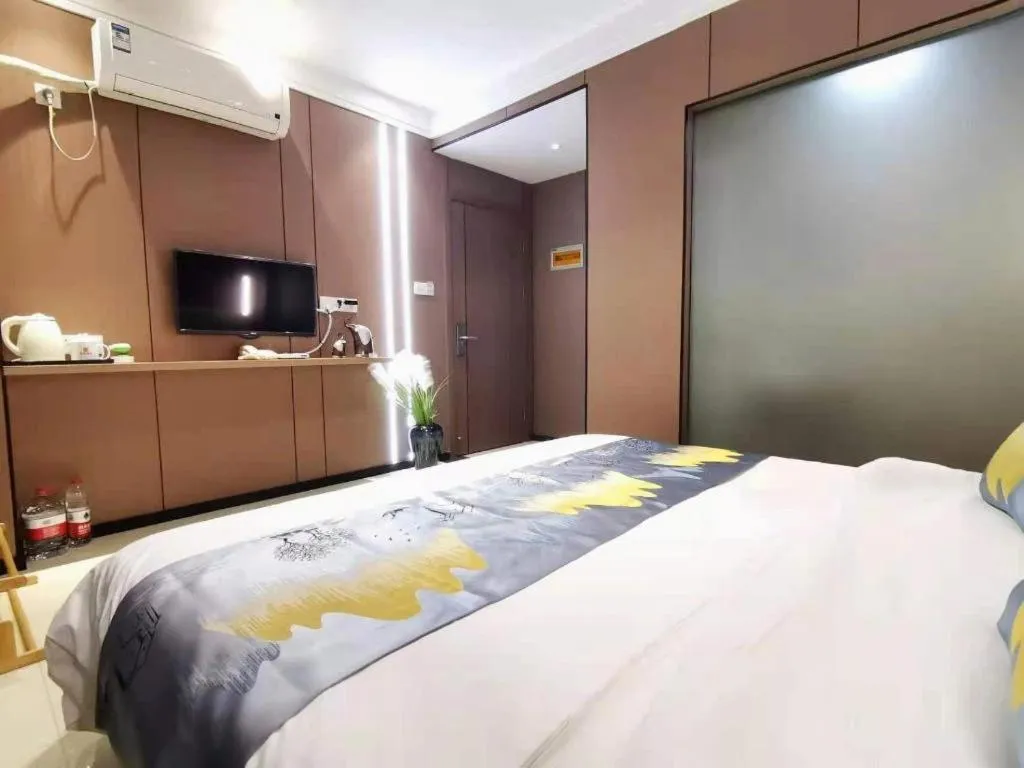 Bed in Shell Zaozhuang Taierzhuang Ancient City East Gate Hotel