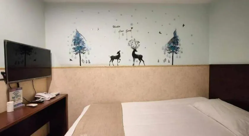 Bed in Shell Zaozhuang Taierzhuang Ancient City East Gate Hotel