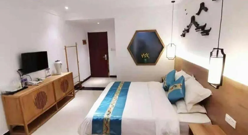 Bed in Shell Zaozhuang Taierzhuang Ancient City East Gate Hotel